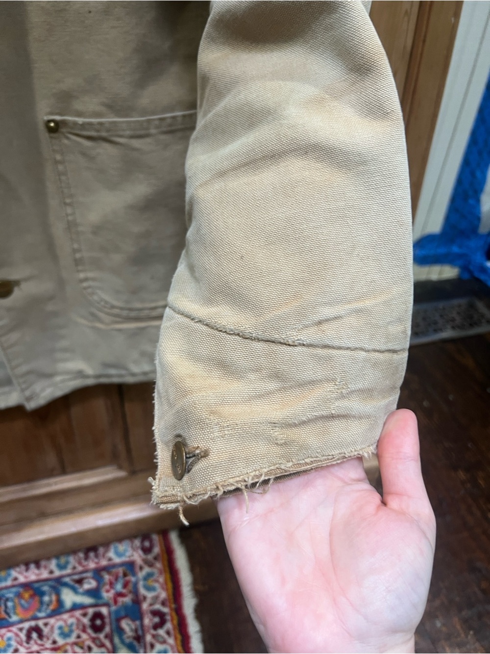 Vintage Carhartt Detroit Wool Lined Chore Coat - Picture 2 of 7